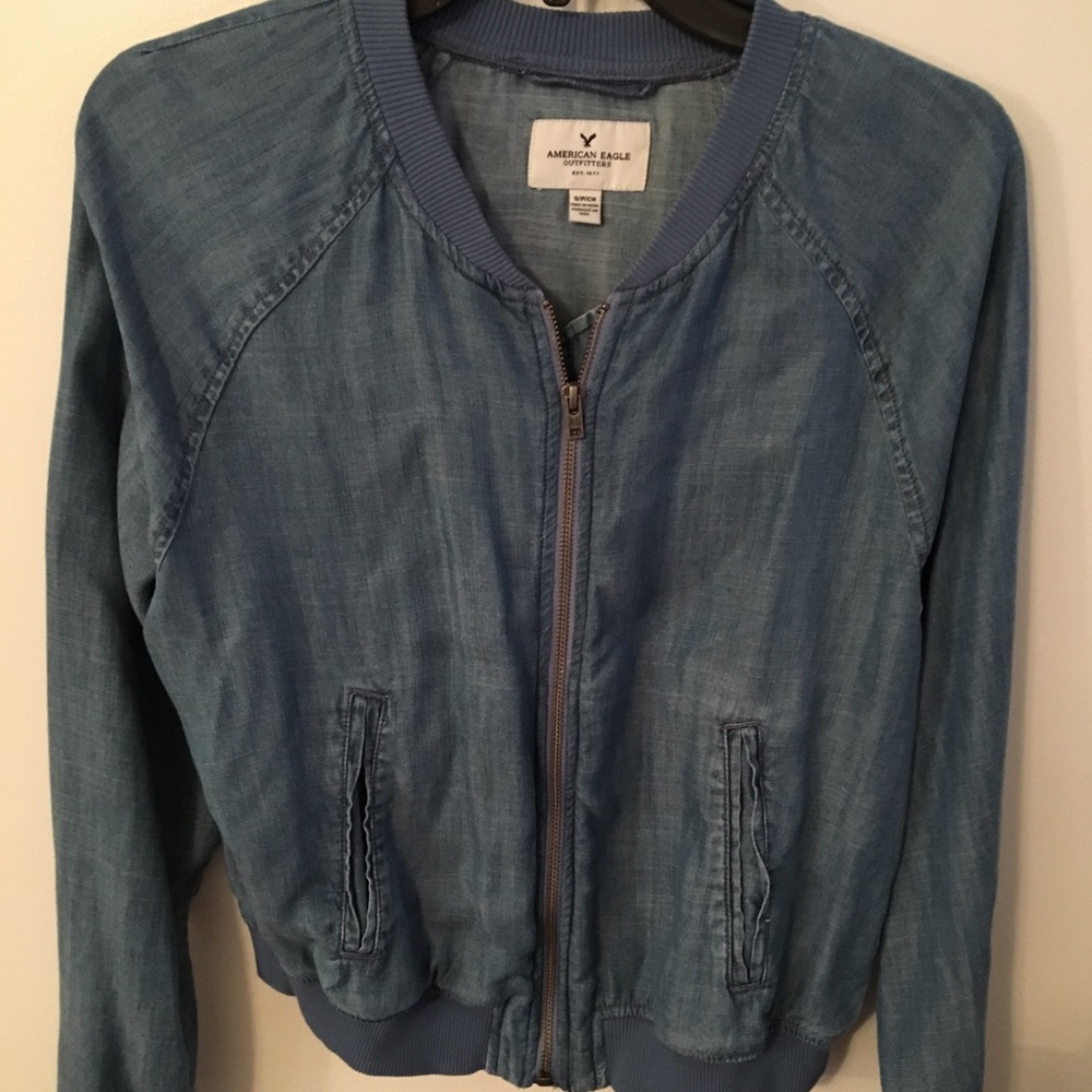 American Eagle Denim‎ Lightweight Jacket with Zipper, Size Small